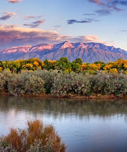 Sandia Mountains & Rio Grande River Photo by Bill Tondreau