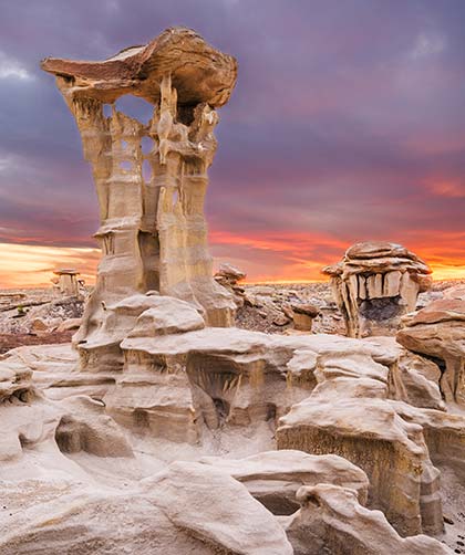 Rock structure in Badlands